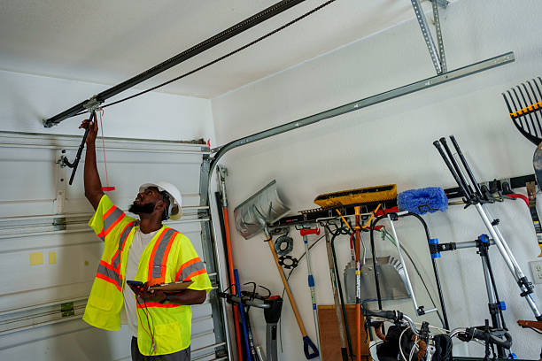 Professional Garage Door Installation technician working in Harvard, NE